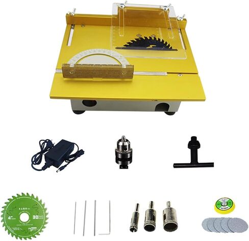 YKQJS-YQ مخرطة ميكانيكية صغيرة نسخة مطورة منشار طاولة صغير الدقة DIY مصنوع يدويًا للأعمال الخشبية مخرطة تلميع آلة الحفر قطع لوحة الدائرة لمعالجة المعادن in Kuwait