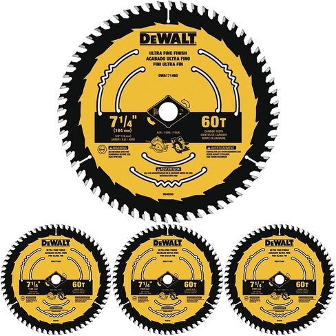 DEWALT Circular Saw Blade, 7 1/4 Inch, 60 Tooth, Wood Cutting (DWA171460B10) in Saudi Arabia
