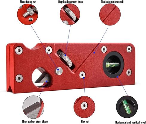 Woodworking Edge Corner Plane, Block Planer 45 Degree Manual Metal Manual Wood Planer Plane for Chamfering and Trimming (Black) in Saudi Arabia