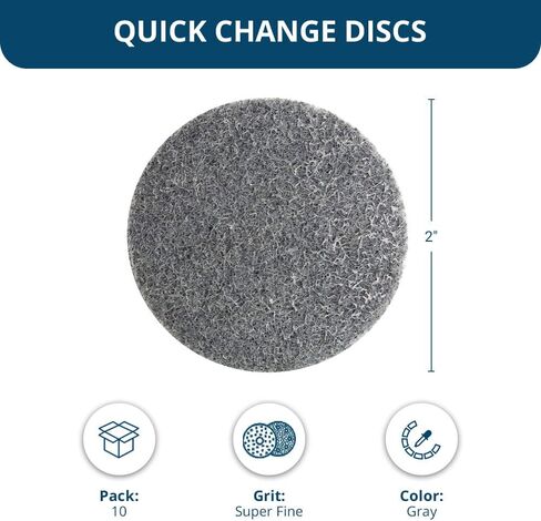 Benchmark Abrasives 2 Inch Sanding Discs Quick Change Aluminum Oxide Surface Preparation Wheels Polishing Wheel for Drill, Die Grinder Sanding Disc Paint Stripper & Removal - (10 Pack), Maroon - Fine in Saudi Arabia