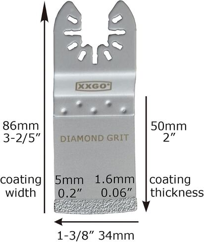 XXGO 4 Pcs Oscillating Multi Tool Diamond Saw Blades for Grout Removal Flush Cutting Compatible with Bosch Dremel Fein Harbor Freight Makita Milwaukee Porter Cable Ridgid Ryobi Rockwell XG3304D in Saudi Arabia