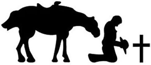 Woodworking Project Paper Plan to Build Small Praying Cowboy Shadow in Saudi Arabia