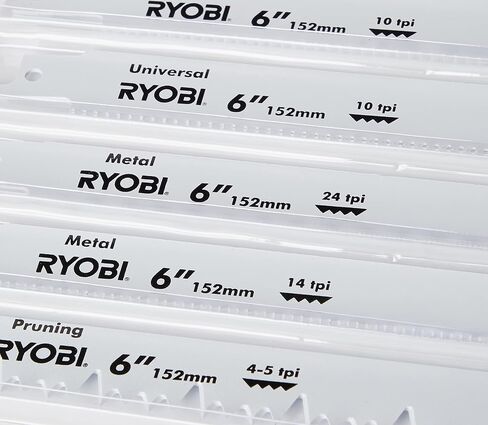 Ryobi RAK06RB Reciprocating Saw Blade Set, 6 Piece in Saudi Arabia