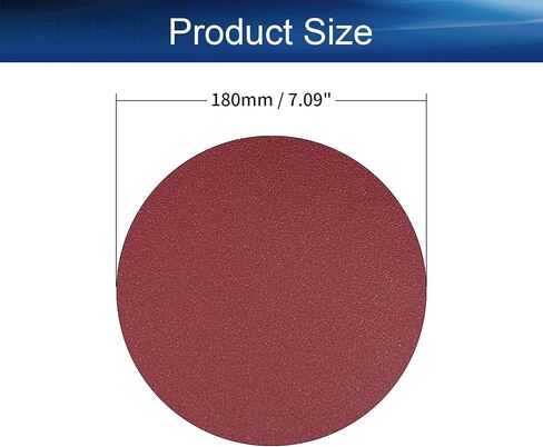 Auniwaig 10Pcs 7 Inch NO-Hole Loop Sanding Disc 80 Grit Silicon Carbide Round Flocking Sandpaper Random Orbital Sander Paper in Saudi Arabia