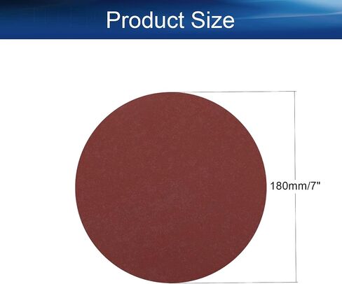 Auniwaig 10Pcs 7 Inch NO-Hole Loop Sanding Disc 80 Grit Silicon Carbide Round Flocking Sandpaper Random Orbital Sander Paper in Saudi Arabia