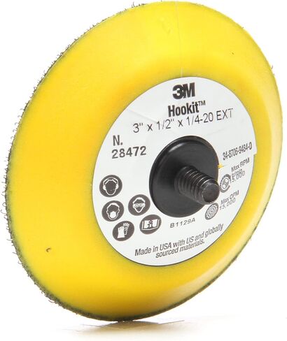 Cubitron II 3M Hookit Disc Pad - For Hook and Loop Discs - Use With Random Orbital Sanders, Rotary Sanders, Angle Grinders - 3" x 1/2" x 5/16-24 External - 2700 in Saudi Arabia