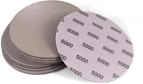 قرص صنفرة إسفنجي مقاس 5 بوصات 12 قطعة، مادة كاشطة سيراميك جافة ورطبة 5000 حبيبة ورق صنفرة ناعم، خطاف وحلقة مرنة ناعمة لأداة الصنفرة المدارية لإصلاح خدوش طلاء السيارات وتلميعها، 12 قطعة in Kuwait