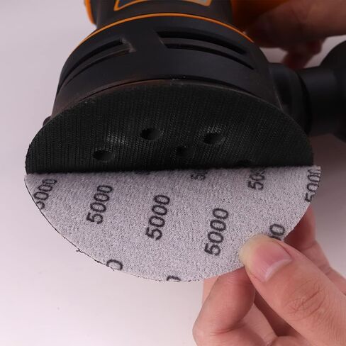 قرص صنفرة إسفنجي مقاس 5 بوصات 12 قطعة، مادة كاشطة سيراميك جافة ورطبة 5000 حبيبة ورق صنفرة ناعم، خطاف وحلقة مرنة ناعمة لأداة الصنفرة المدارية لإصلاح خدوش طلاء السيارات وتلميعها، 12 قطعة in Kuwait