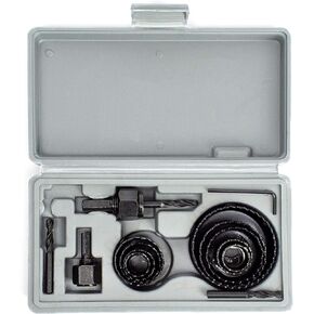 طقم منشار ثقب من CUTTEX TOOLS، مجموعة كاملة من 15 قطعة من منشار ثقب، 3/4 بوصة إلى 2-1/2 بوصة (9 مناشير ثقب + جميع الملحقات + لقمة ثقب إضافية)، مادة فولاذ كربوني ممتازة A3 in Kuwait