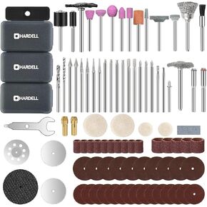 HARDELL Rotary Tool Accessories Kit 92PCS, Portable Mini Power Rotary Tool Accessories Set with Case, 1/8"(3.2mm) Diameter Shanks, Universal Fitment for Easy Drilling Sawing Sanding Grinding Polishing in Saudi Arabia