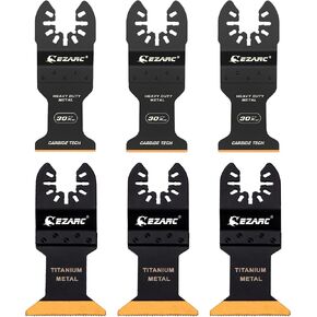EZARC Oscillating Tool Blades Carbide Multitool Saw Blades 3-Pack, Titanium Oscillating Multitool Blade 3-Pack for Wood, Hard Material, Hardened Metal, Nails, Bolts and Screws in Kuwait