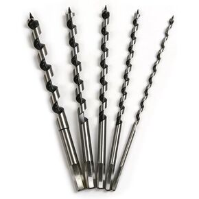 Preamer Hex Shank 9 Inch Long Auger Drill Bit Set for Planting Wood Working Drilling Hole Cutter Tool,5-Piece, 1/4 inch- 1/2 in Kuwait