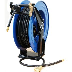 Auto Retractable 100' Air Hose Reel &100ft Rubber Hose 300psi Ceiling Wall Mount NEW,Jikkolumlukka in Kuwait