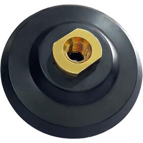 Rubber Backer Pad 4" Hook and Loop Rubber Backing Pad for Countertop Wet Dry Polishing - Arbor 5/8" 11, 4 Inch in Saudi Arabia