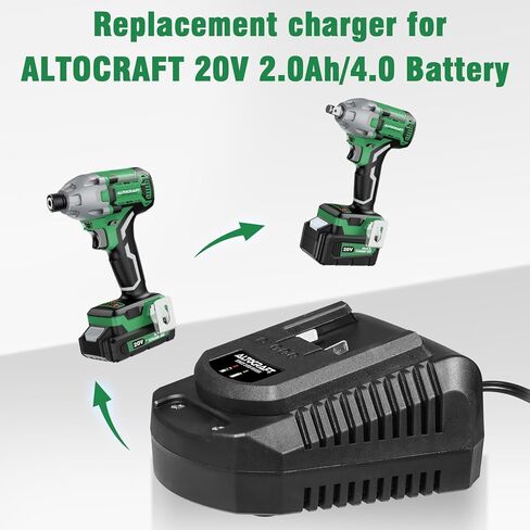 شاحن سريع من ألتوكرافت، متوافق فقط مع مفتاح الربط بدون فرشاة من ألتوكرافت CIW336 ومحرك الصدمات بدون فرشاة CIS336 in Kuwait