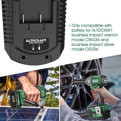 شاحن سريع من ألتوكرافت، متوافق فقط مع مفتاح الربط بدون فرشاة من ألتوكرافت CIW336 ومحرك الصدمات بدون فرشاة CIS336 in Kuwait