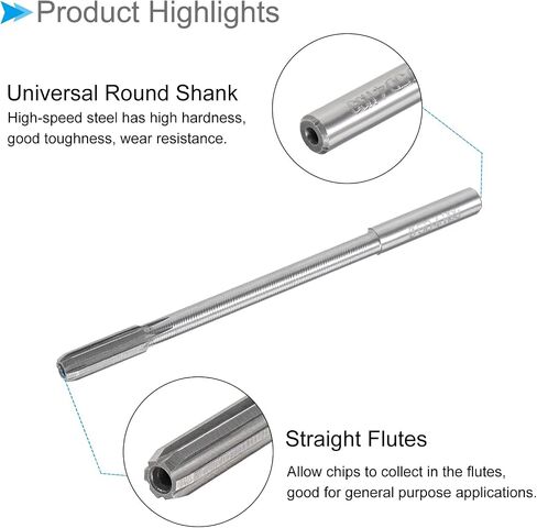 CoCud Chucking Reamers, 12mm Cutting Dia H8, High Speed Steel Straight Flute Milling Cutter - (Applications: for Lathe Drilling Machine), 1-Piece in Saudi Arabia