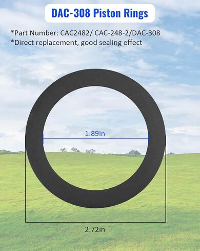 حلقات مكبس DAC-308 / CAC-248-2 مناسبة لضاغط الهواء كرافتس مان DAC-308 K-0650 K-0058 KK-4835 KK-5081 A02743 تناسب ديوالت/ديفيلبيس/بورتر كيبل/سيرز وغيرها in Kuwait