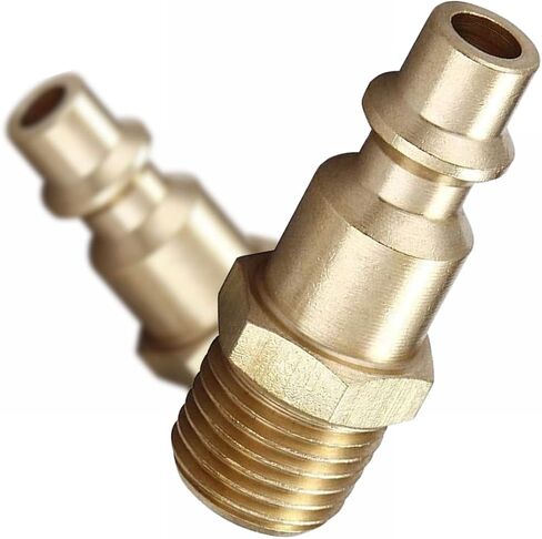 تركيبات خرطوم الهواء من T TANYA HARDWARE وتركيبات الهواء سريعة التوصيل، قابس مقرنة هواء ذكر نحاسي NPT مقاس 1/4 بوصة (20 قطعة) من النوع الصناعي D، تجهيزات ضاغط الهواء in Kuwait