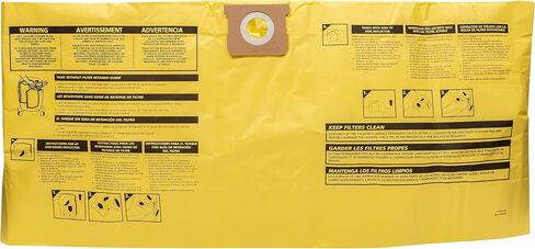 POWERTEC 75025-P3, 90673 Bags for Shop Vac Type J 9067300 Filter Bags, 15-25 Gal Vacuum, 6PK & Shop-Vac 9067300 Genuine 15-22 Gallon High-Efficiency Disposable Collection Filter Bag, (2 Pack) in Saudi Arabia