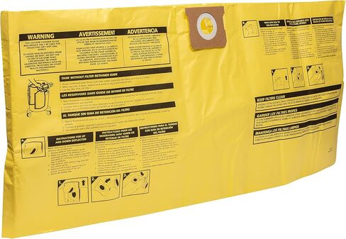 POWERTEC 75025-P3, 90673 Bags for Shop Vac Type J 9067300 Filter Bags, 15-25 Gal Vacuum, 6PK & Shop-Vac 9067300 Genuine 15-22 Gallon High-Efficiency Disposable Collection Filter Bag, (2 Pack) in Saudi Arabia