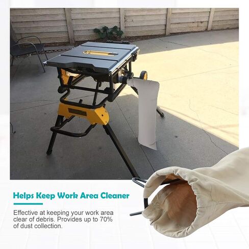 LANMU Table Saw Dust Collector Bag Compatible with Bosch/Dewalt/Ryobi/Craftsman/RIGID/Delta/Porter Cable/Makita/Metabo/Kobalt/Skilsaw 10" Tablesaws with 2.5" Dust Port in Saudi Arabia