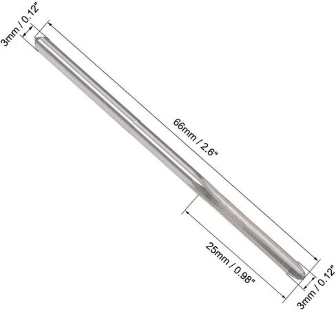 uxcell 3mm Chucking Reamer, HSS Cobalt M35 Lathe Machine Reamer D4 4 Straight Flutes, Round Shank Milling Cutting Tool, for Stainless Steel Alloy Copper Metal in Saudi Arabia