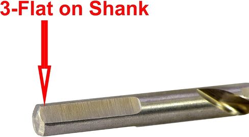 MAXTOOL 25/64" 5PCs Identical Jobber Length Drill Bits HSS M2 Twist Drill Bits Fully Ground Bright Straight Shank with 3-Flat; JBF02W13R25E5 in Saudi Arabia