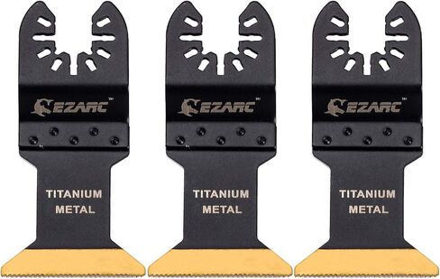 EZARC Oscillating Tool Blades Carbide Multitool Saw Blades 3-Pack, Titanium Oscillating Multitool Blade 3-Pack for Wood, Hard Material, Hardened Metal, Nails, Bolts and Screws in Kuwait