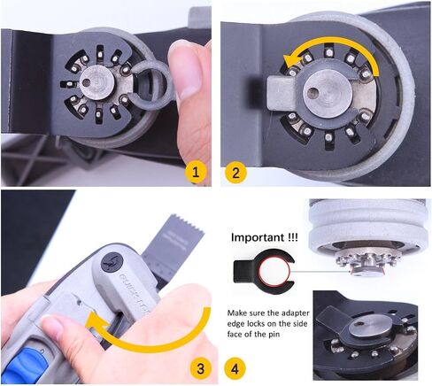EZARC Oscillating Tool Blades Carbide Multitool Saw Blades 3-Pack, Titanium Oscillating Multitool Blade 3-Pack for Wood, Hard Material, Hardened Metal, Nails, Bolts and Screws in Kuwait