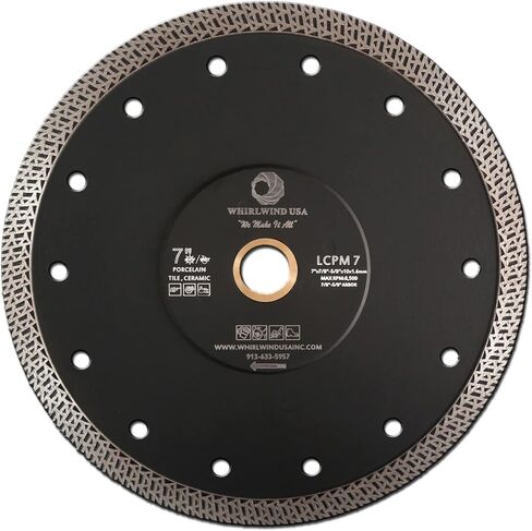7 Inch Diamond Tile Blade 2PC Super Thin Premium Continuous Rim Blades for Cutting Porcelain Tiles Granite Marble Ceramics in Saudi Arabia