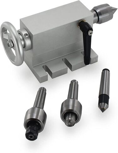 CNCTOPBAOS 65 مم مخرطة مركزية Morse Taper 2 Live Center المنقولة MT2 Tailstock مع 4 قطع رؤوس قابلة للاستبدال لآلة نقش محور CNC 4h النجارة in Saudi Arabia