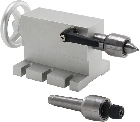 CNCTOPBAOS 65 مم مخرطة مركزية Morse Taper 2 Live Center المنقولة MT2 Tailstock مع 4 قطع رؤوس قابلة للاستبدال لآلة نقش محور CNC 4h النجارة in Saudi Arabia