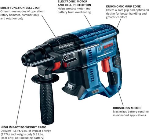 بوش GBH18V-21N 18V بدون فرشاة SDS-plus® Bulldog™ 3/4 انش مطرقة دوارة (اداة عارية) in Saudi Arabia