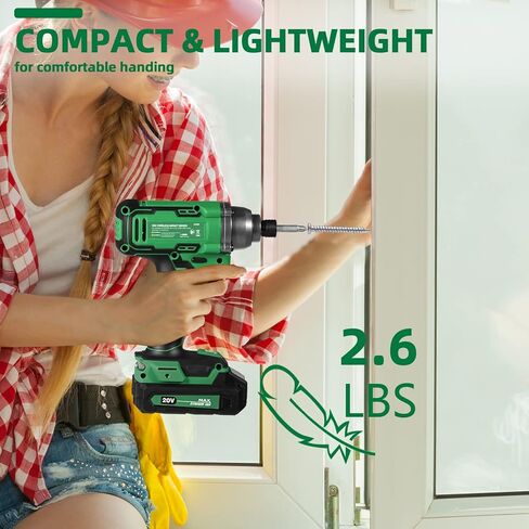 مفك عزم لاسلكي 1/4 انش 20 فولت كحد اقصى، مجموعة مفكات عزم يدوية مدمجة مع 10 قطع لقم مثقاب، 14 قطعة مقبس، عزم دوران 1060 انش باوند، سرعة متغيرة 2700 دورة في الدقيقة، بطارية وشاحن قابلة لاعادة الشحن in Kuwait