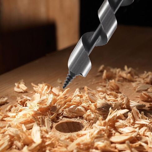 Muretnze 3/4 Inch x 12 Inch Long Auger Drill Bit, Hex Shank 3/8 Inch | For Wood, Extra Long, Brad Point, For Soft and Hard Wood, Plastic and Drywall in Saudi Arabia