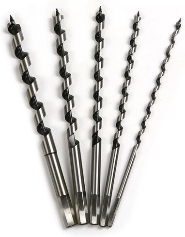 Preamer Hex Shank 9 Inch Long Auger Drill Bit Set for Planting Wood Working Drilling Hole Cutter Tool,5-Piece, 1/4 inch- 1/2 in Saudi Arabia