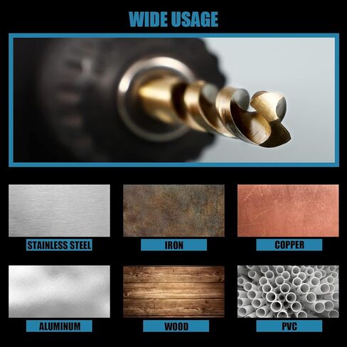 مجموعة لقم مثقاب كوبالت مقاس 5 ملم، لقم مثقاب M35 ملتوية HSS ساق مستقيمة، لقم مثقاب ستيل عالية السرعة 5 ملم للحفر في المعادن الصلبة والستانلس ستيل والحديد الزهر in Kuwait