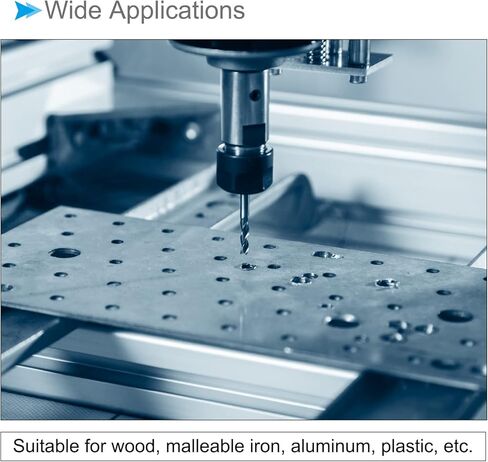 CoCud Mini Twist Drill Bits, 0.6mm Drill Diameter 80mm Length, Straight Shank Jobber Drill Bit - (Applications: for Wood Malleable Iron Aluminum Plastic), 20-Piece in Kuwait