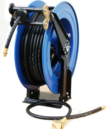 Auto Retractable 100' Air Hose Reel &100ft Rubber Hose 300psi Ceiling Wall Mount NEW,Jikkolumlukka in Kuwait