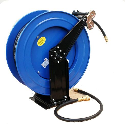 Auto Retractable 100' Air Hose Reel &100ft Rubber Hose 300psi Ceiling Wall Mount NEW,Jikkolumlukka in Kuwait