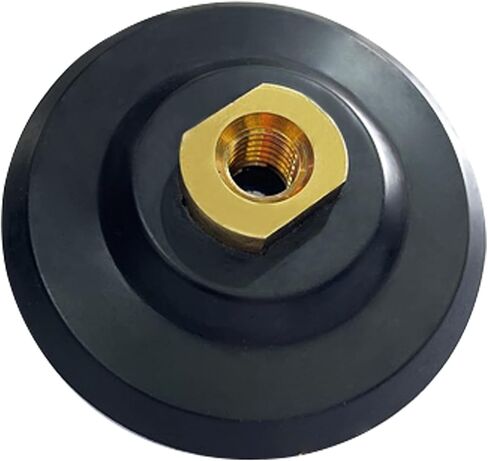 Rubber Backer Pad 4" Hook and Loop Rubber Backing Pad for Countertop Wet Dry Polishing - Arbor 5/8" 11, 4 Inch in Saudi Arabia