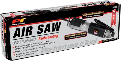 Performance Tool M555-24 10-Piece 24-TPI Reciprocating Air Saw Blades | Bi-metal construction resists breakage. Metal saw blades that cut metals, fiberglass and plastics. 1/2-inch shank in Saudi Arabia