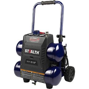 Stealth 4.5 Gallon Ultra Quiet Air Compressor,1.3 HP Oil-Free Peak 150 PSI 65 Decibel Air Compressor,4 CFM @ 40 PSI 3 CFM @ 90 PSI Silent Portable Long Life Electric Air Compressor W/ Wheel for Garage in Kuwait