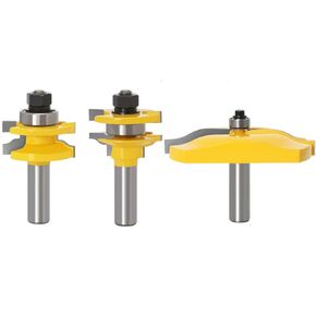 GAFeng Ogee السكك الحديدية والنمط مع Backcutter أثار لوحة خزانة الباب 3 بت راوتر بت مجموعة 1/2 بوصة عرقوب in Kuwait