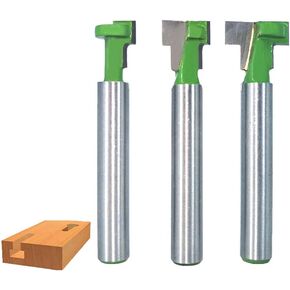 Key Hole Router Bit, 1/4 Shank T Slot Cutter Router Bit with 5/16" 3/8" 1/2" Blade Diameter, T-Track Slotting Milling Cutters Set in Saudi Arabia