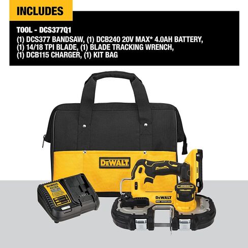 DEWALT ATOMIC 20V MAX* Brushless Cordless 1-3/4 in. Compact Bandsaw Kit (DCS377Q1) in Saudi Arabia