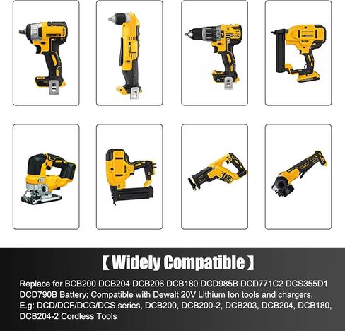 Bonacell 2Pack 3.5Ah استبدال بطارية Dewalt 20V المتوافقة مع بطارية Dewalt 20 Volt MAX XR DCB200 DCB201 DCB203 DCB204 DCB206 DCB181 DCB180 DCD/DCF/DCG أدوات كهربائية لاسلكية in Kuwait