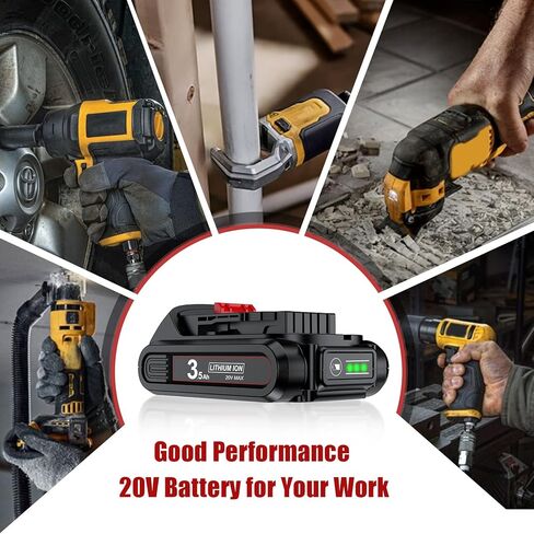Bonacell 2Pack 3.5Ah استبدال بطارية Dewalt 20V المتوافقة مع بطارية Dewalt 20 Volt MAX XR DCB200 DCB201 DCB203 DCB204 DCB206 DCB181 DCB180 DCD/DCF/DCG أدوات كهربائية لاسلكية in Kuwait