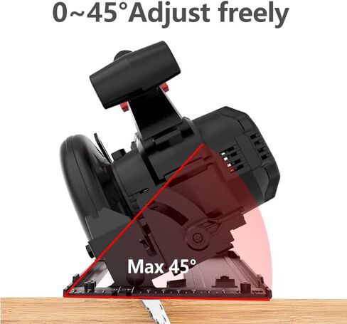مجموعة أدوات منشار دائري لاسلكي Powertough مقاس 165 سم (6-1/2 بوصة) بطارية 2.0 أمبير شاحن سريع لمدة ساعة واحدة، شفرة المنشار قطعة واحدة مع 36 سنًا، وقطعتان مع 24 سنًا في حقيبة الأدوات in Kuwait